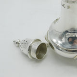 George III Four Piece Sterling Silver Pepper Shaker Set Antique 1804 London