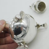 George III Four Piece Sterling Silver Pepper Shaker Set Antique 1804 London