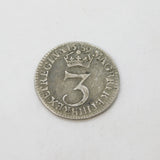 William & Mary Early Milled Silver Maundy Fourpence Coin 1689 Antique