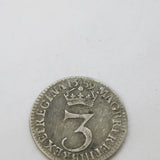 William & Mary Early Milled Silver Maundy Fourpence Coin 1689 Antique