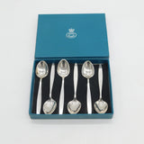 Georg Jensen Boxed Set of Sterling Silver Teaspoons Vintage Denmark c1960