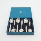 Georg Jensen Boxed Set of Sterling Silver Teaspoons Vintage Denmark c1960