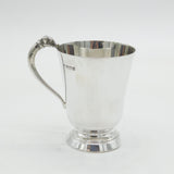 Sterling Silver Terrier Dog Handled Christening Mug Vintage 1966 Birmingham