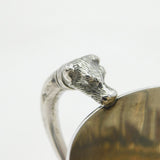 Sterling Silver Terrier Dog Handled Christening Mug Vintage 1966 Birmingham