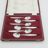 Georg Jensen Boxed Set of Sterling Silver Teaspoons Vintage c1960 Denmark