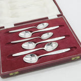 Georg Jensen Boxed Set of Sterling Silver Teaspoons Vintage c1960 Denmark
