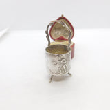 Edwardian Sterling Silver Miniature Doll's Coal Bucket 1902 Chester Antique Dutch Imported