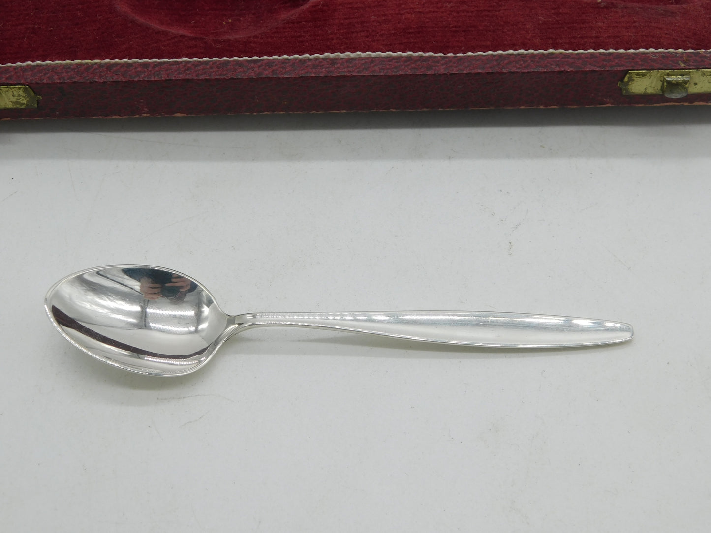 Georg Jensen Boxed Set of Sterling Silver Teaspoons Vintage c1960 Denmark