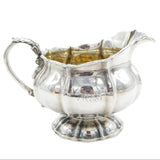 George IV Large Sterling Silver Fluted Cream Jug Antique 1826 London