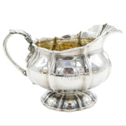 George IV Large Sterling Silver Fluted Cream Jug Antique 1826 London