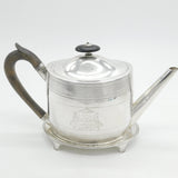 George III Sterling Silver Teapot & Stand Antique 1796 London Henry Chawner