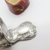 Edwardian Sterling Silver Miniature Doll's House Chair 1902 London Antique