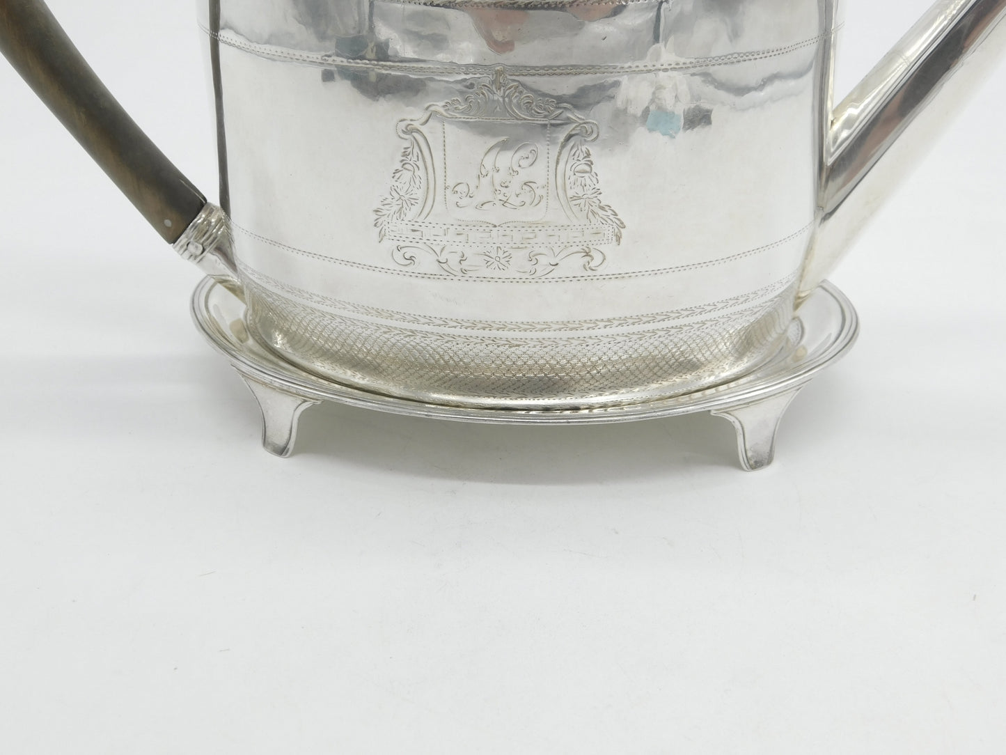 George III Sterling Silver Teapot & Stand Antique 1796 London Henry Chawner