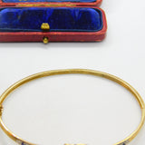 9ct Yellow Gold, Pave Set Sapphire & Diamond Leaping Panther Bangle Bracelet