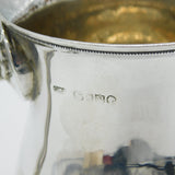 Victorian Sterling Silver Scrolled Baluster Pint Tankard Antique 1887 London