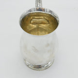 Victorian Sterling Silver Scrolled Baluster Pint Tankard Antique 1887 London