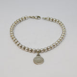 Tiffany & Co. Sterling Silver Beaded Bracelet with Tag Vintage c2000 16.5cm