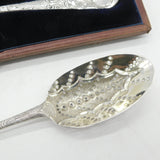 George I Boxed Sterling Silver Dessert Serving Spoon Set Antique 1724 London