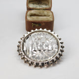 Victorian Sterling Silver 'Maggie' Name Brooch 1883 Birmingham Antique