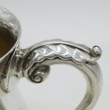 Victorian Sterling Silver Scrolled Baluster Pint Tankard Antique 1887 London