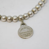 Tiffany & Co. Sterling Silver Beaded Bracelet with Tag Vintage c2000 16.5cm