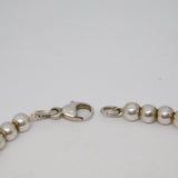 Tiffany & Co. Sterling Silver Beaded Bracelet with Tag Vintage c2000 16.5cm