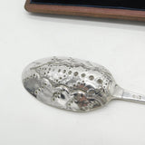 George I Boxed Sterling Silver Dessert Serving Spoon Set Antique 1724 London