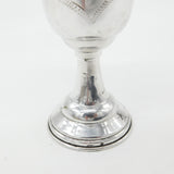 German 800 Grade Silver Jewish Kiddush Cup Hebrew Engraving Antique c1920