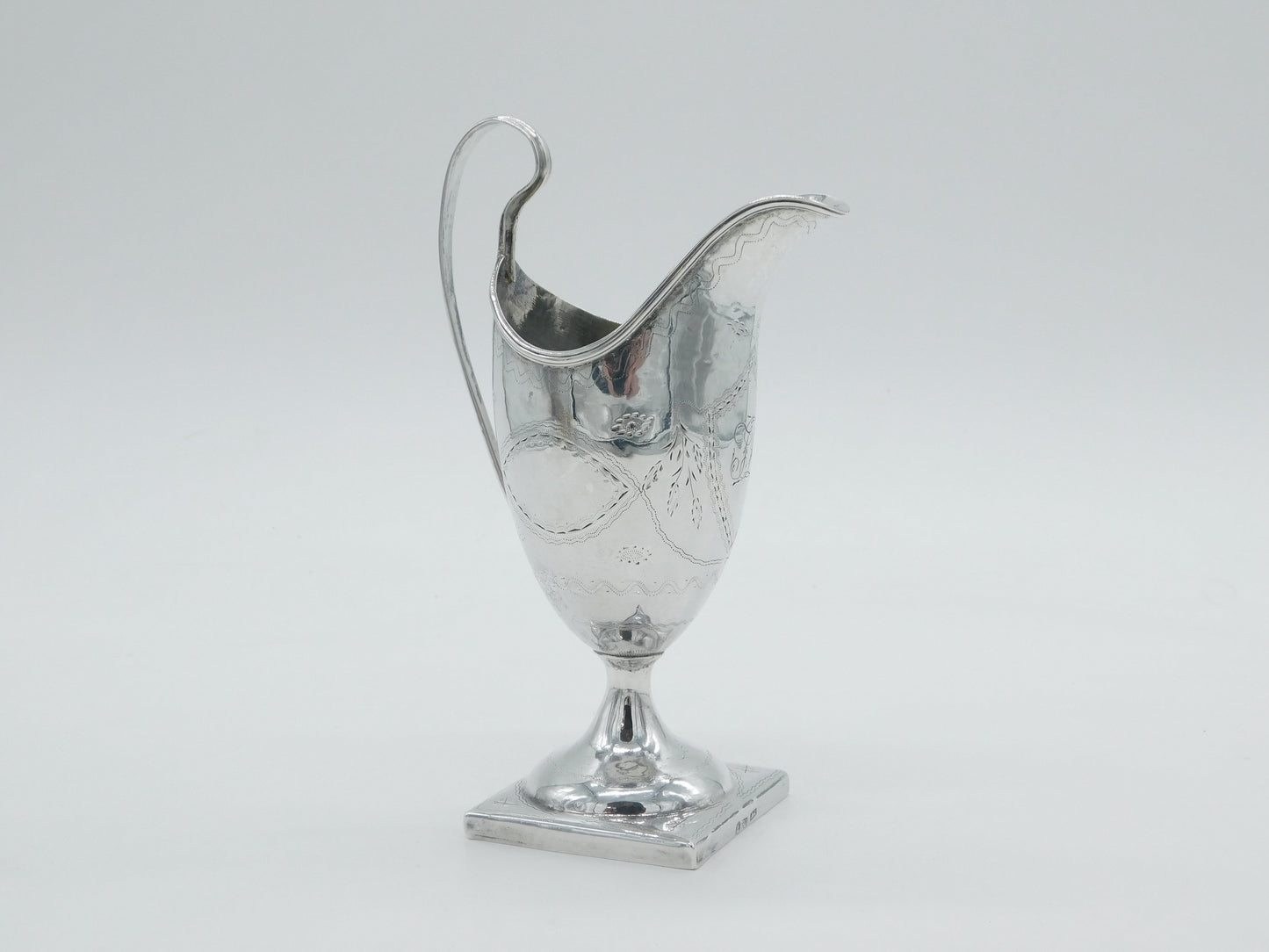 George III Sterling Silver Floral Helmet Cream Jug Antique c1800 Sheffield