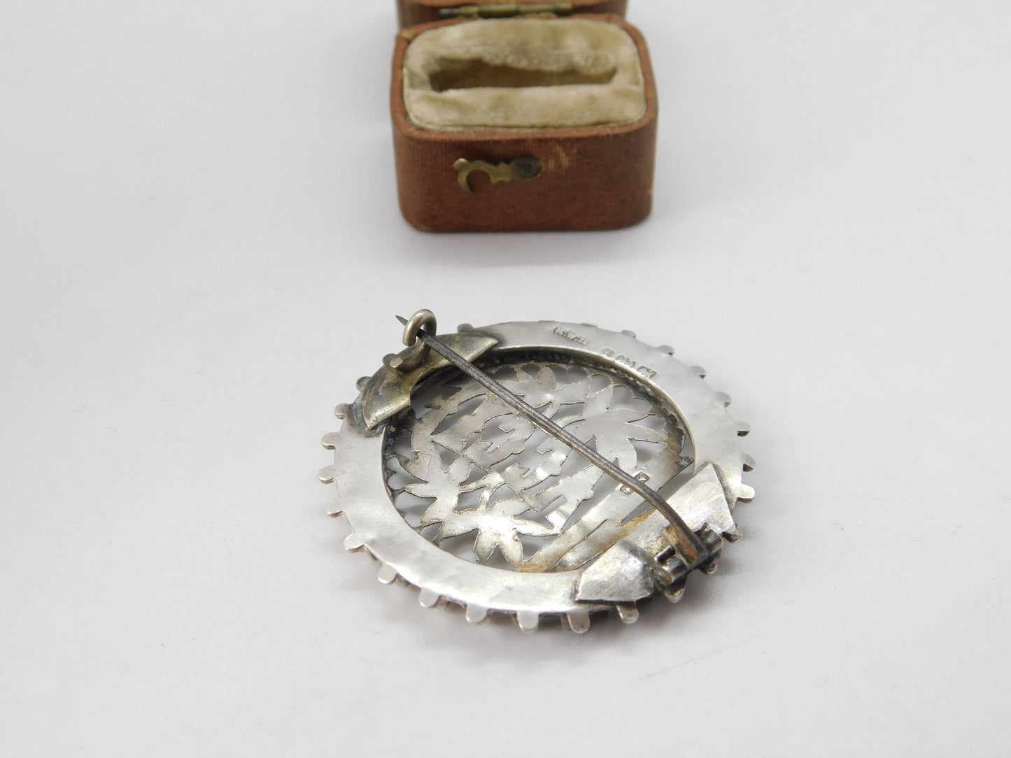 Victorian Sterling Silver 'Maggie' Name Brooch 1883 Birmingham Antique