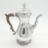 George III Sterling Silver Baluster Coffee Pot Lion Crest Antique 1764 London