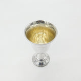 German 800 Grade Silver Jewish Kiddush Cup Hebrew Engraving Antique c1920