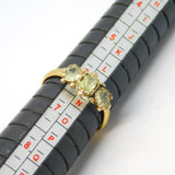 Victorian 22ct Yellow Gold Old-Cut Peridot Dress Ring Antique 1850 Birmingham