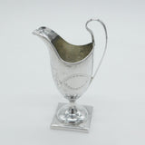 George III Sterling Silver Floral Helmet Cream Jug Antique c1800 Sheffield