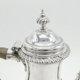 George III Sterling Silver Baluster Coffee Pot Lion Crest Antique 1764 London