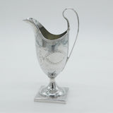 George III Sterling Silver Floral Helmet Cream Jug Antique c1800 Sheffield