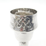 Arts & Crafts Victorian Sterling Silver Planished Celtic Pattern Posy Vase 1901