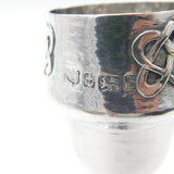 Arts & Crafts Victorian Sterling Silver Planished Celtic Pattern Posy Vase 1901