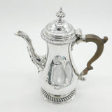 George III Sterling Silver Baluster Coffee Pot Lion Crest Antique 1764 London