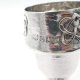 Arts & Crafts Victorian Sterling Silver Planished Celtic Pattern Posy Vase 1901