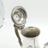 George III Sterling Silver Baluster Coffee Pot Lion Crest Antique 1764 London