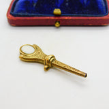 Victorian 15ct Gold, Carved Bloodstone & Sardonyx 'Kate' Watch Key c1860