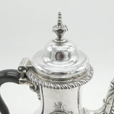 George II Sterling Silver Baluster Lion Crest Coffee Pot Antique 1759 London