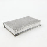 Italian .800 Grade Silver Floral Pattern Book Mirror Compact Antique c1940