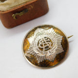 WWII-era Sterling Silver & Enamel Royal Army Service Corps Brooch c1940 Antique