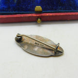Aksel Holmsen Sterling Silver & Enamel Reindeer Sled Brooch Antique c1930 Deco