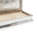 Italian .800 Grade Silver Floral Pattern Book Mirror Compact Antique c1940