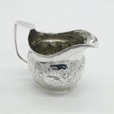 George III Sterling Silver Floral Pattern Cream Jug Antique c1790 Londo