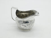 George III Sterling Silver Floral Pattern Cream Jug Antique c1790 Londo