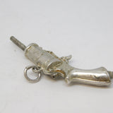Victorian Sterling Silver Novelty Pistol Form Watch Key Fob Antique c1890